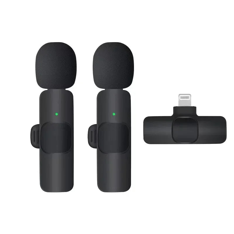 Microphones Lavalier sans fil pour iPhone Android Plug and Play Microphone antibruit sans fil YouTube TikTok Streaming en direct