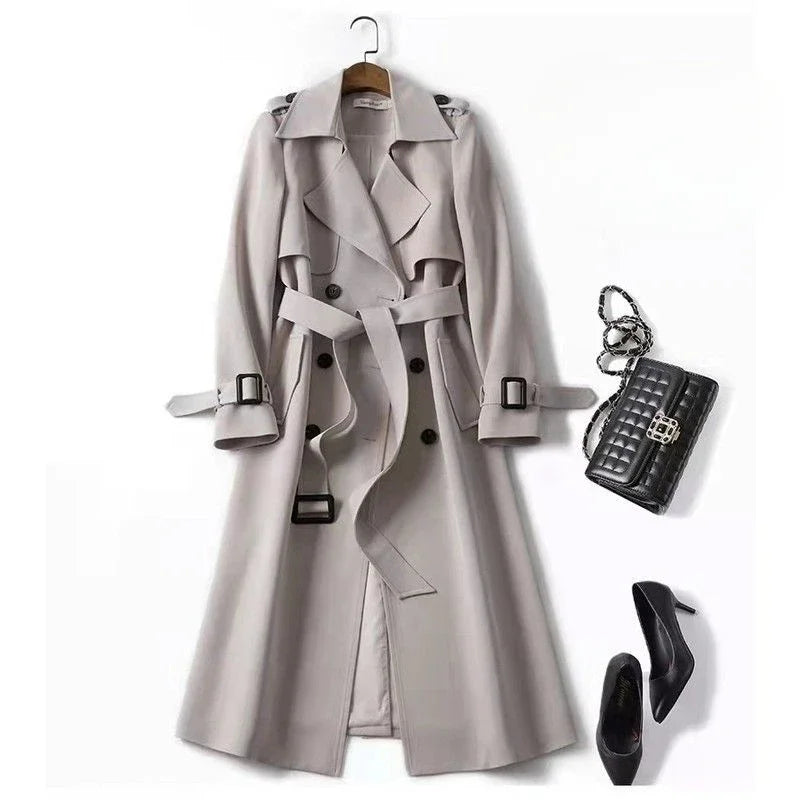 Female Coat Long Slim Fit Women's Windbreaker Jackets Parkas Offer Casual Cheap Harajuku Elegant Sleeve Pretty Demi-season Deals