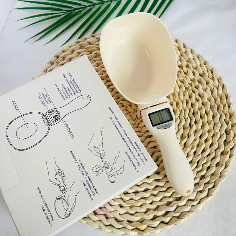 Cuillère doseuse numérique pour aliments de cuisine, cuillère doseuse pour aliments pour animaux de compagnie, adaptée aux chats et aux chiens, cuillère doseuse pour farine 800g/1Kg