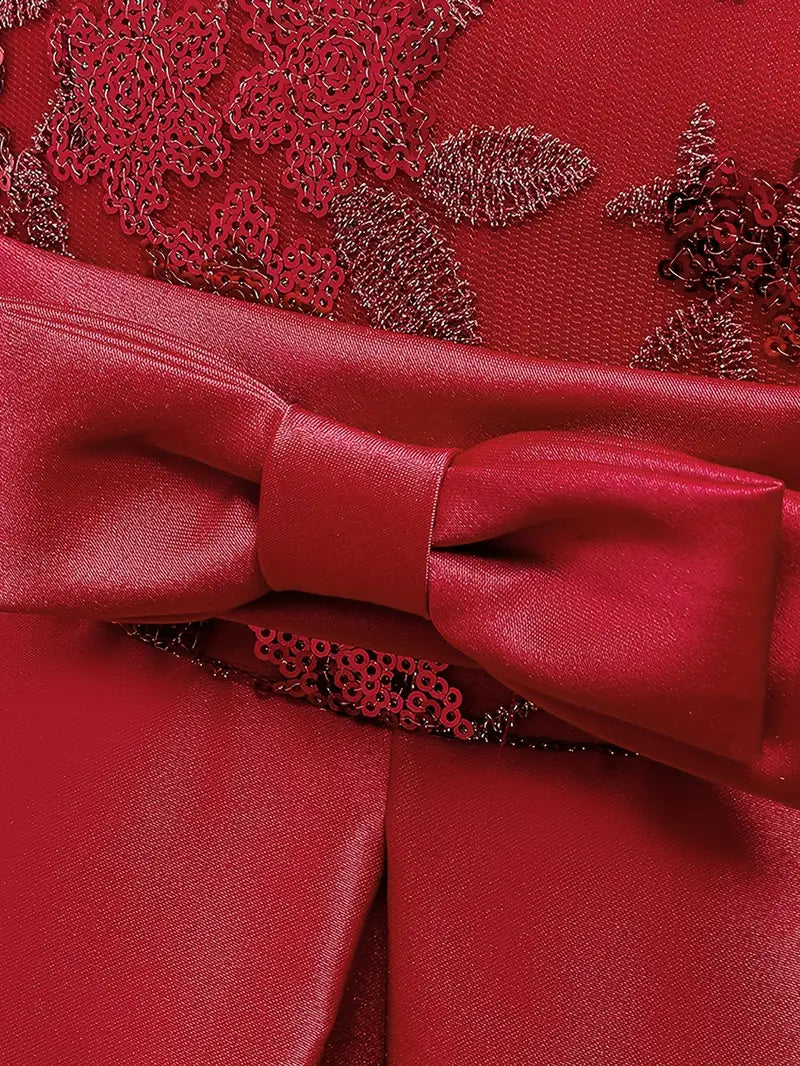robe pour mariage , occasion, anniversaire, demoiselle d'honneur pour enfant  fille, robe longue brodée
