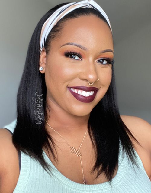 brazilian wig with headband Perruque brésilienne avec bandeau cheveux 100% naturel remy raw hair
